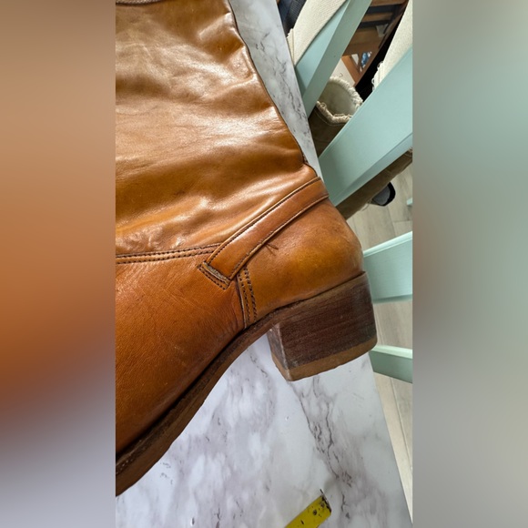 Vintage made in Brazil brown leather heeled boots size 7.5 - Picture 9 of 16